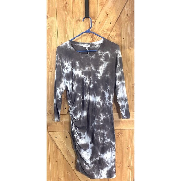 NWT Sundry Women’s Tie Dye Midi T-Shirt Dress Gray 3/4 Sleeve Round Neck Medium - Picture 1 of 10